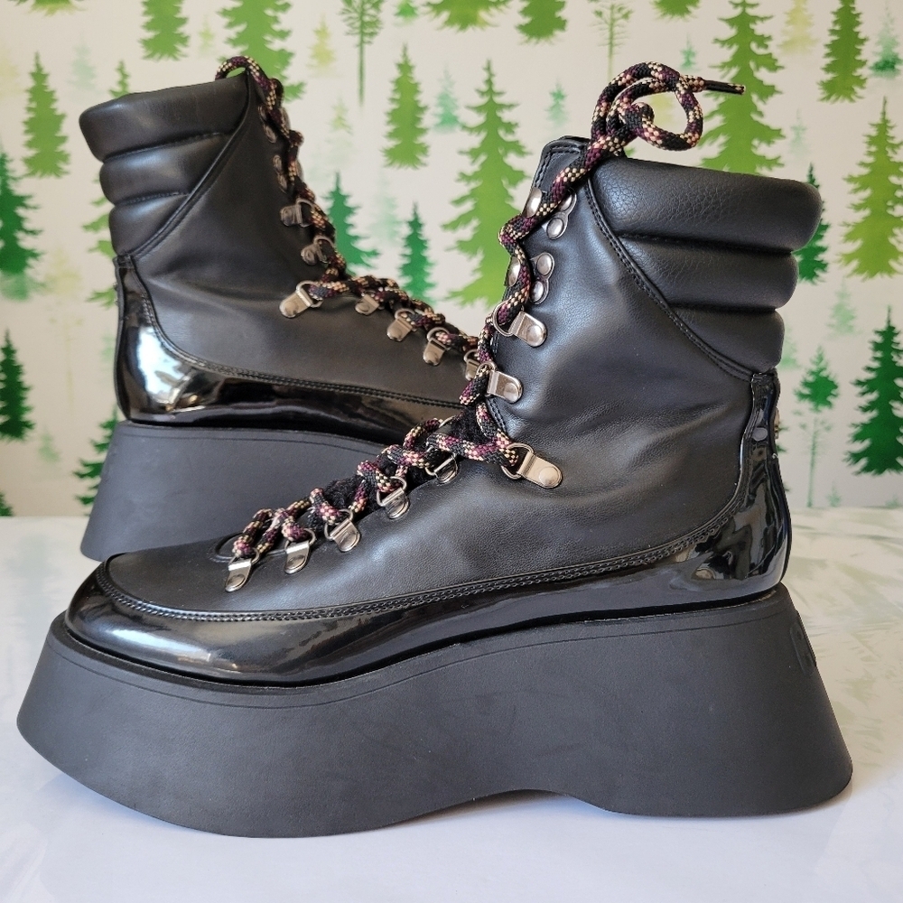 New Circus NY By Sam Edelman Black Platform Gail Boots.